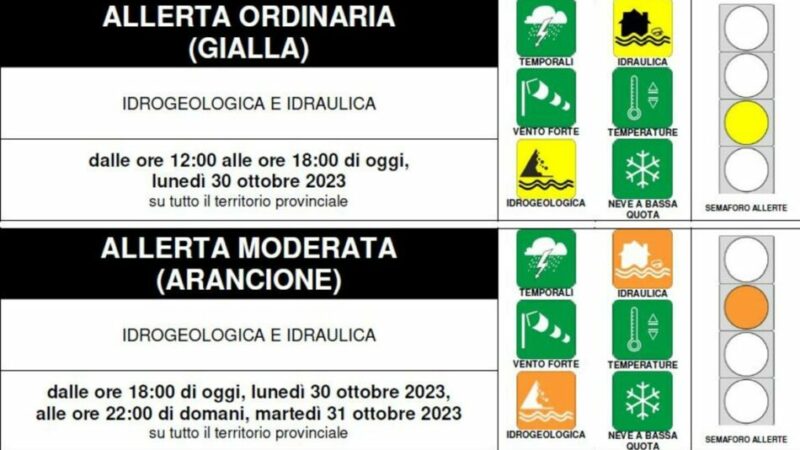 Maltempo in Trentino, l’allerta dalle 18.00 di oggi diventa “arancione”