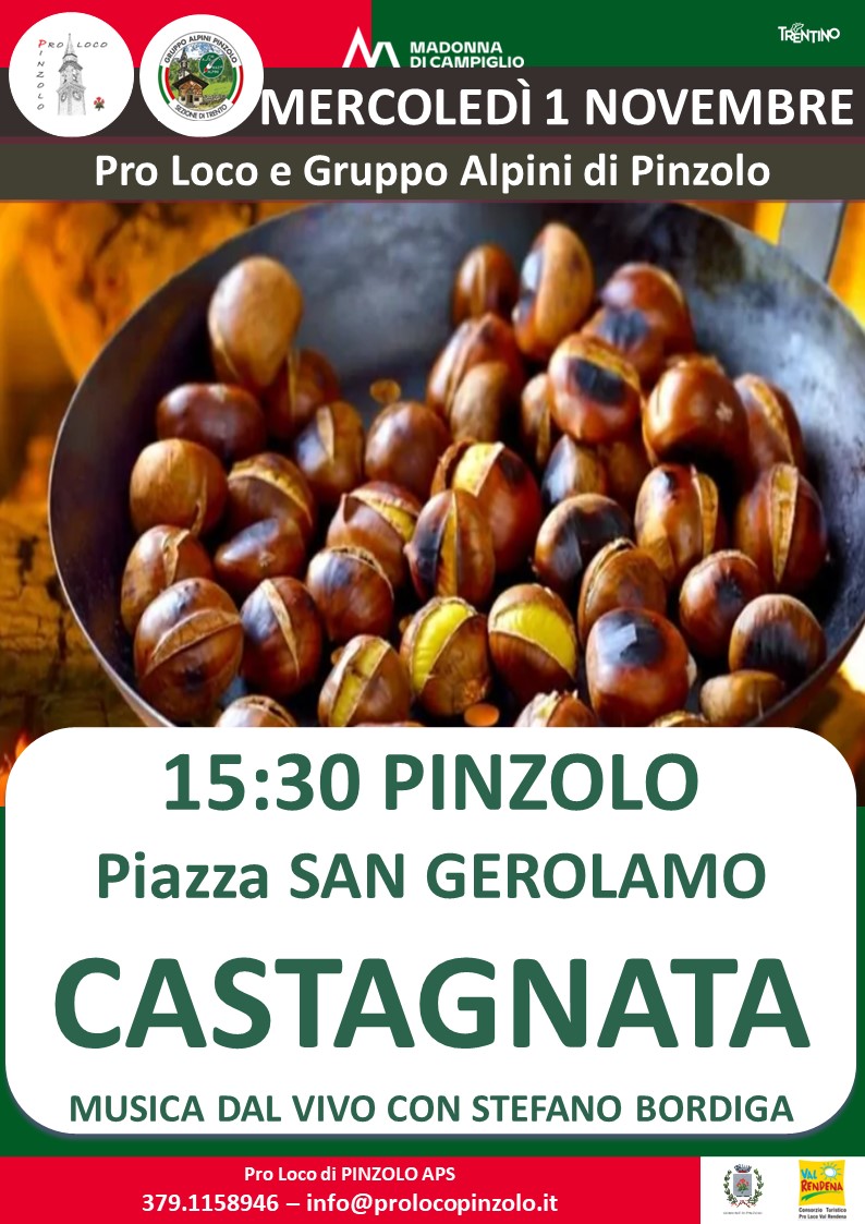 Pinzolo Mercoledì 1 novembre – Castagnata in piazza San Gerolamo