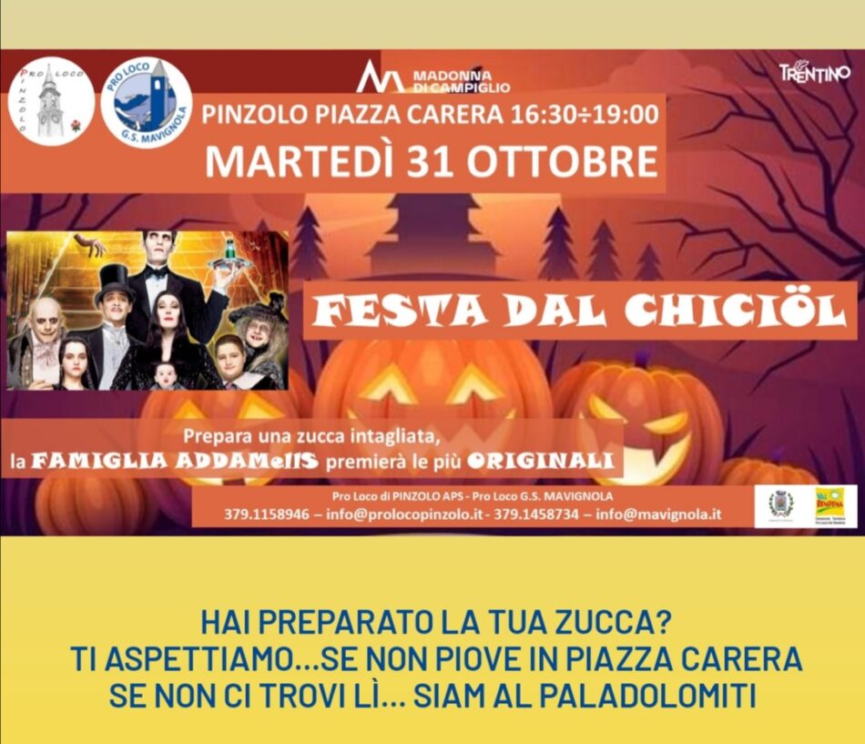 OGGI 31 ottobre “Festa dal Chiciol” HAI PREPARATO LA TUA ZUCCA?