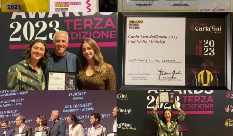 Il Gallo Cedrone vince alla Milano Wine Week il premio carta dei vini Italia