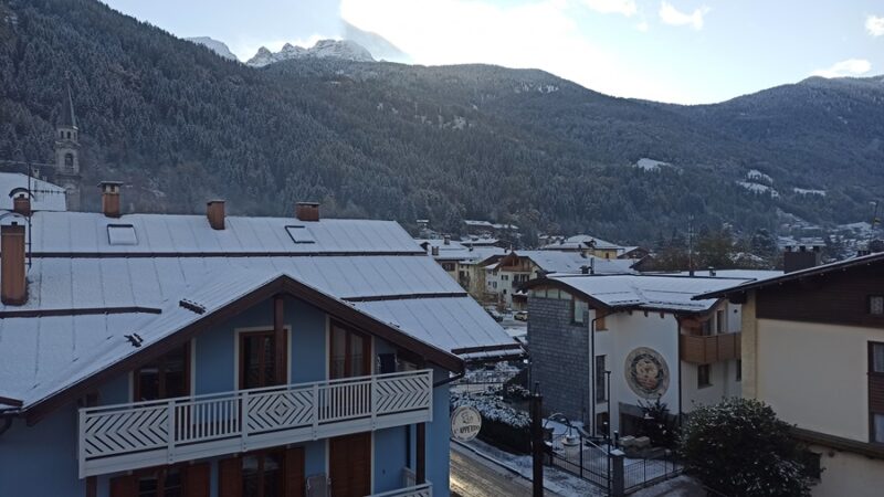 Arrivata anche a Pinzolo la prima neve dell’inverno