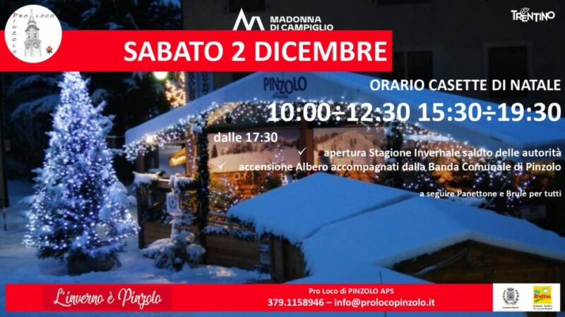 “L’inverno è Pinzolo”: programma eventi dal 2 al 10 dicembre 2023