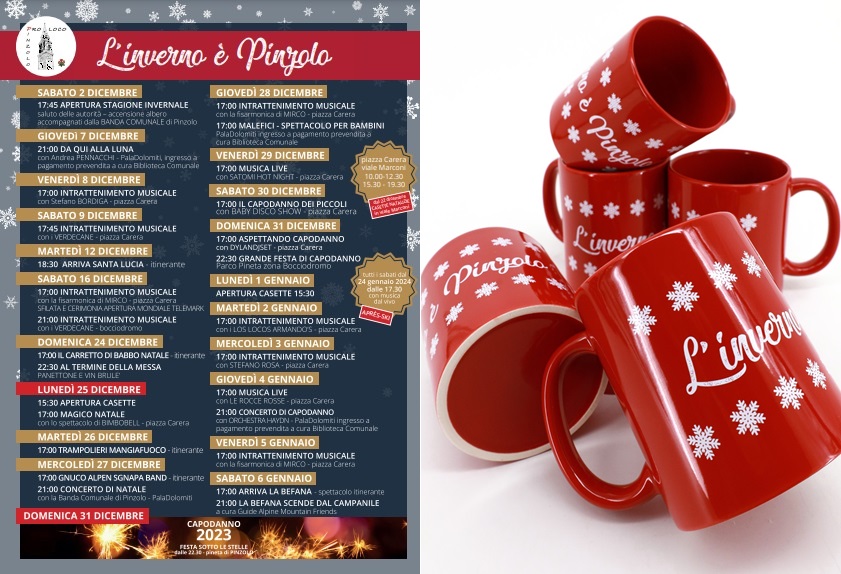 L'Inverno è Pinzolo - Le tazze per il Vin brulè in piazza