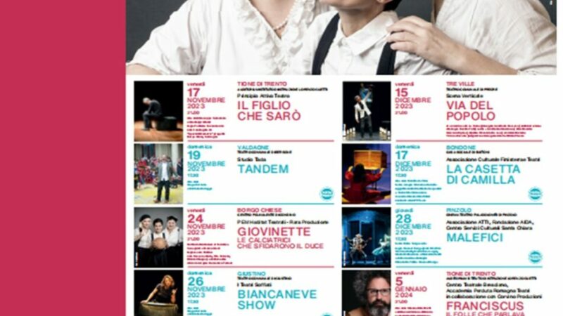 Giudicarie a teatro – Inizierà venerdì 17 novembre, a Tione, la rassegna teatrale