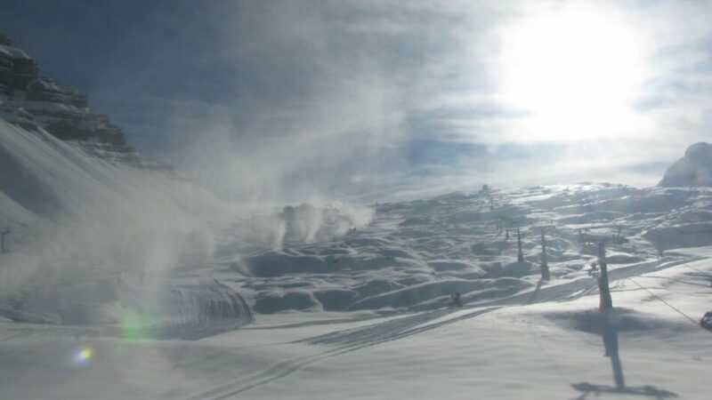 Skiarea Campiglio  – Sono tornati in funzione i cannoni sparaneve al Groste’
