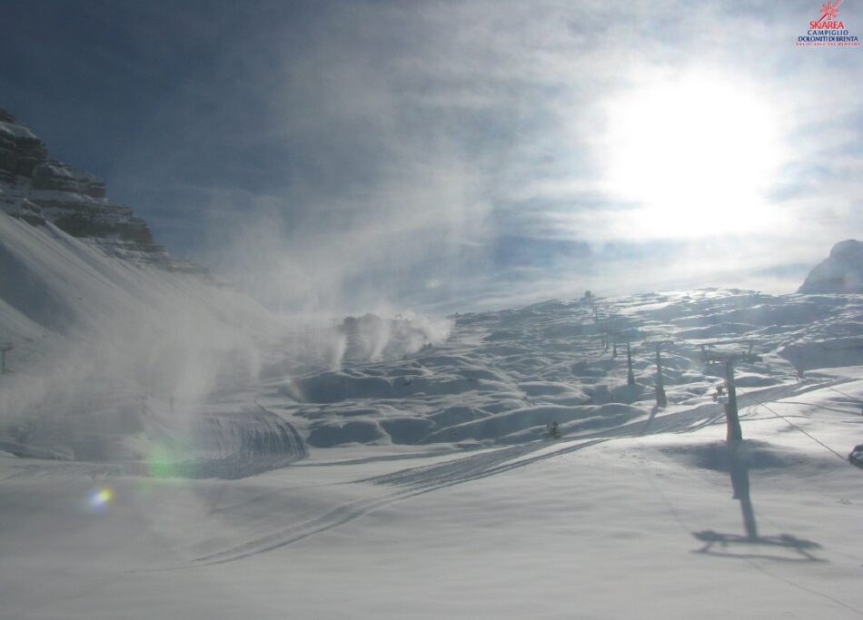 Skiarea Campiglio  – Sono tornati in funzione i cannoni sparaneve al Groste’
