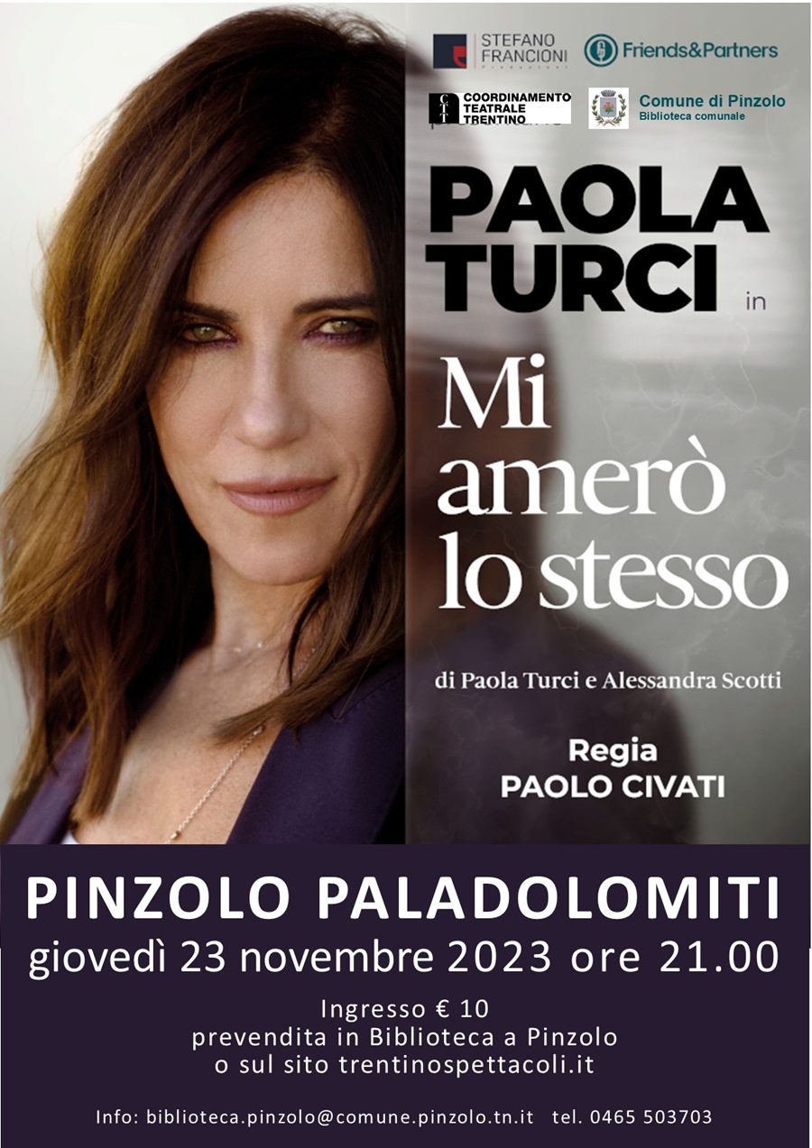 Pinzolo – PAOLA TURCI in concerto al Paladolomiti il 23 novembre ore 21