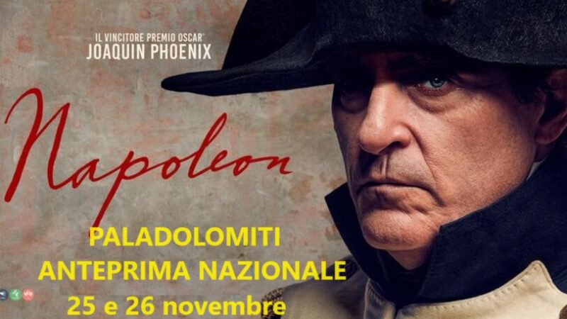 Prima visione nazionale al Paladolomiti: “NAPOLEON” Sabato 25 novembre ore 20.30 – Domenica 26 novembre ore 17
