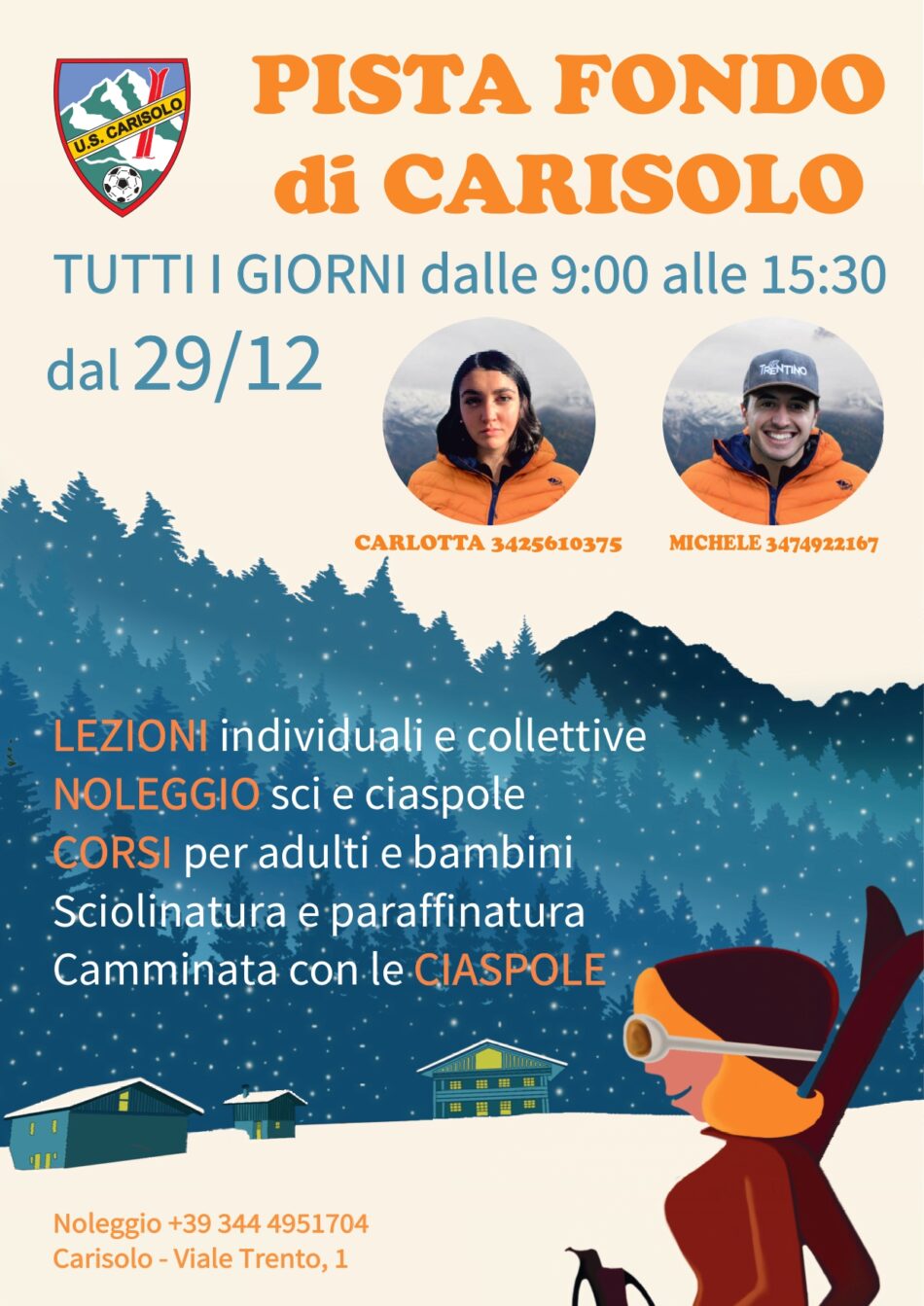 Da oggi è aperta la pista fondo Frassanida di Carisolo