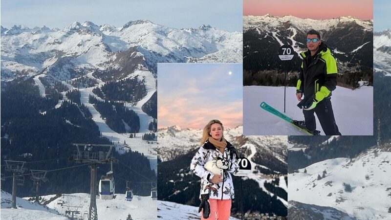 Michelle Hunziker e Alessandro Carollo hanno scelto la skiarea Campiglio per le vacanze di fine anno