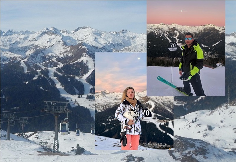 Michelle Hunziker e Alessandro Carollo hanno scelto la skiarea Campiglio per le vacanze di fine anno