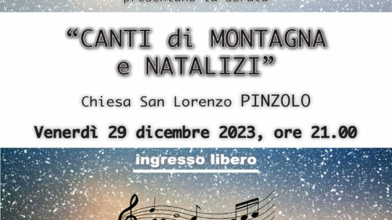 Pinzolo Chiesa San Lorenzo Venerdì 29 ore 21: “Canti di montagna e natalizi”