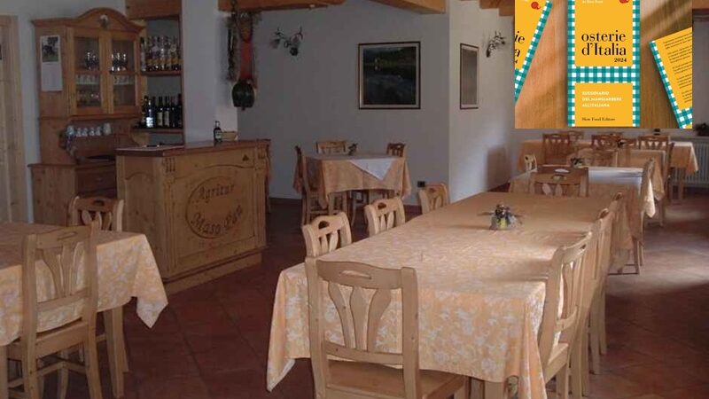 L’Agriturismo Maso Pan di Caderzone Terme segnalato da “Osterie d’Italia 2024”
