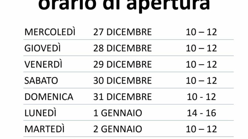 Aperture della chiesa di san Vigilio a Pinzolo durante il periodo natalizio