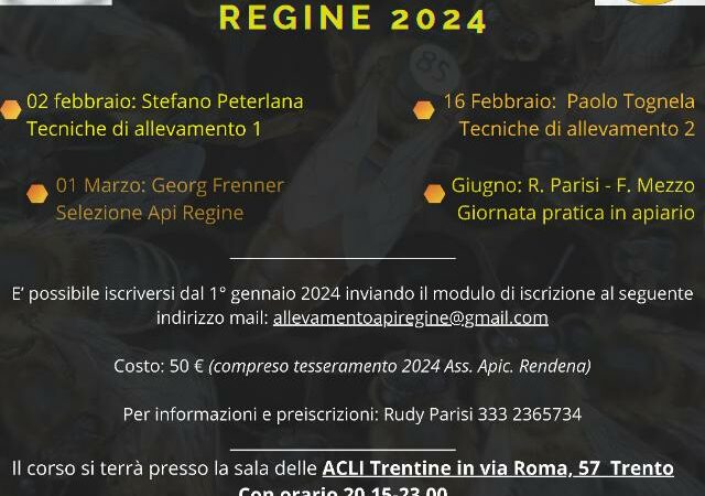 Corso Allevamento Api Regine 2024