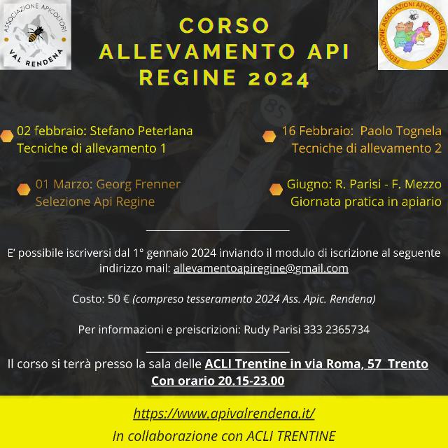 Corso Allevamento Api Regine 2024