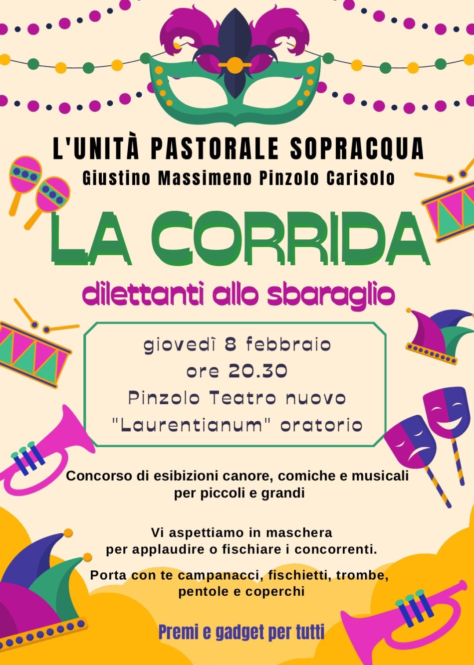 Pinzolo Giovedì 8 febbraio ore 20.30: La Corrida Dilettanti allo sbaraglio