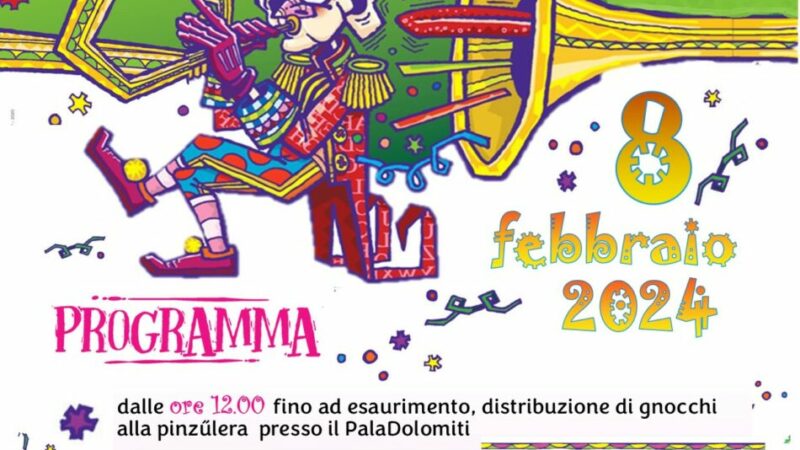 “Zobia Mata” Giovedì 8 febbraio Carnevale a Pinzolo