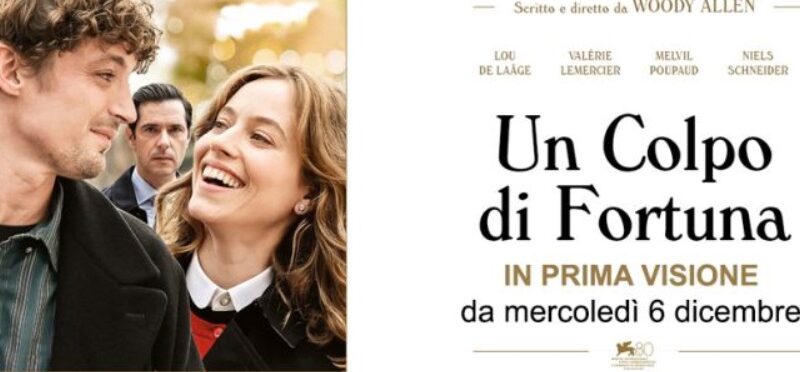 Cinema a Pinzolo: Sabato 13 gennaio ore 21 “Un colpo di fortuna”, l’ultimo film di Woody Allen