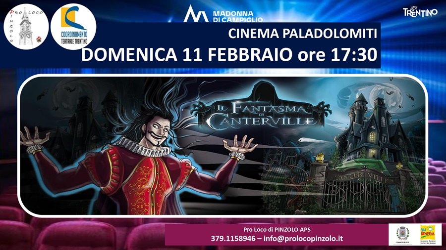 Cinema a Pinzolo – “Il fantasma di Canterville” Domenica 11 febbraio ore 17.30