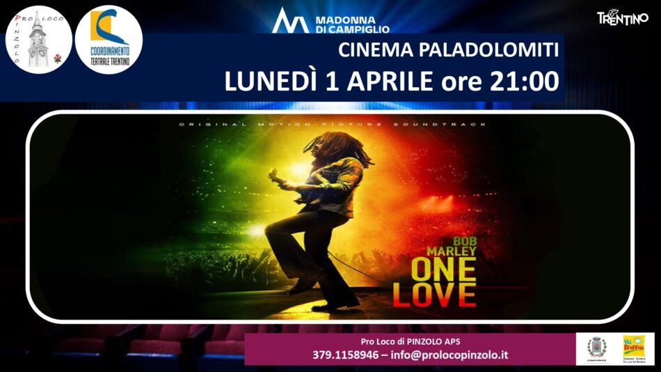 “Bob Marley: One Love” questa sera alle 21 al Paladolomiti di Pinzolo