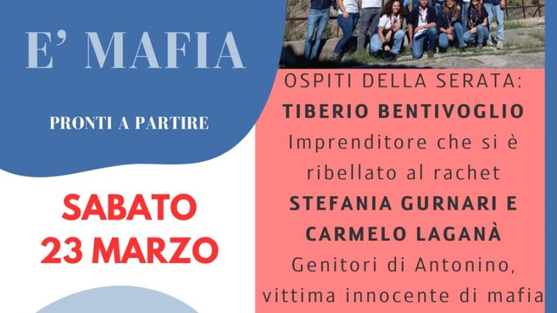 “Il silenzio è mafia” Sabato 23 marzo ore 20.15 Paladolomiti Pinzolo