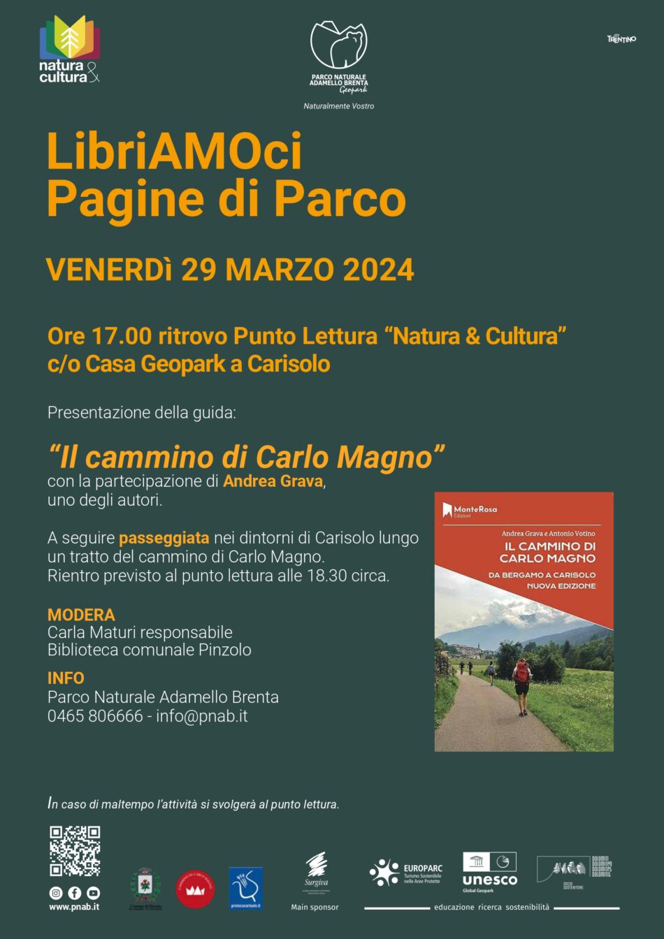 Carisolo Venerdì 29 marzo ore 17 – “LibriAMOci Pagine di Parco”