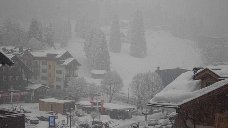 Skiarea Campiglio – Fitta nevicata in corso