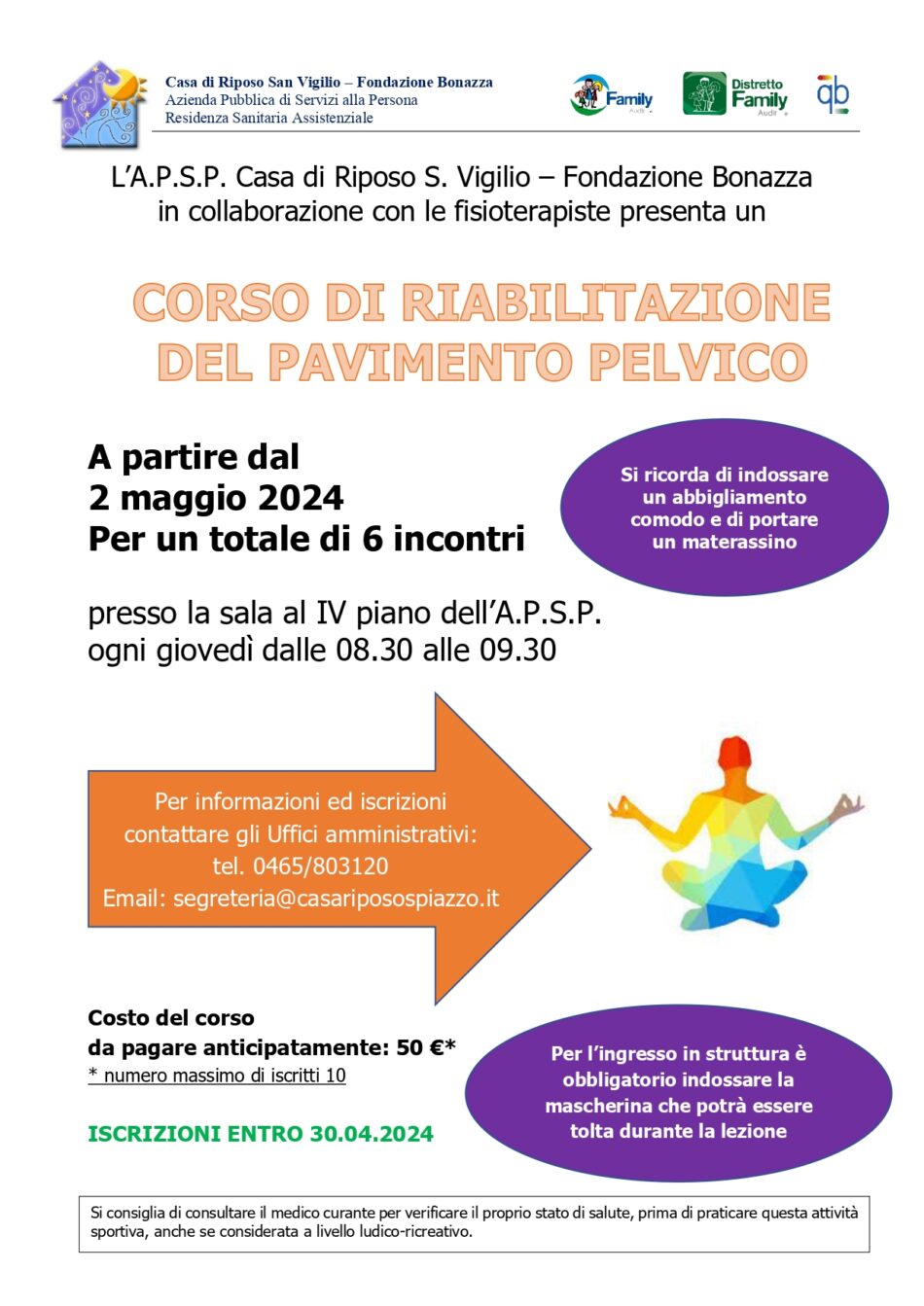 Corso di riabilitazione del pavimento pelvico
