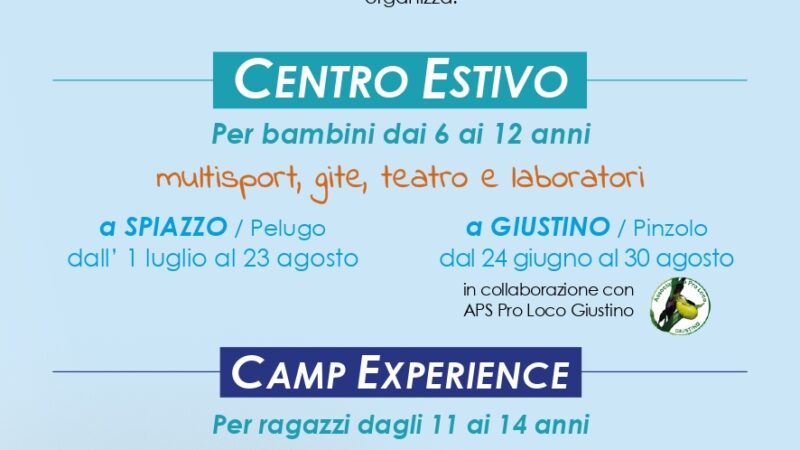 Camp Experience e Centro estivo – Estate 2024