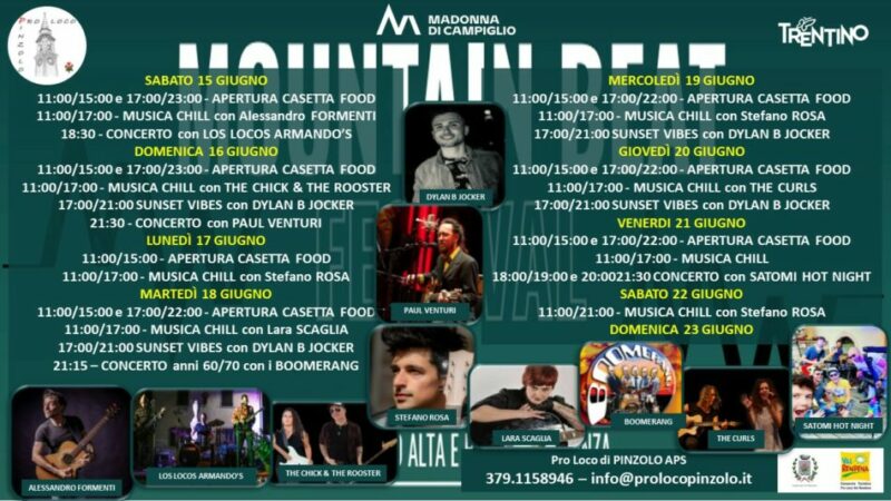 Pro Loco di Pinzolo: manifestazioni giugno 2024