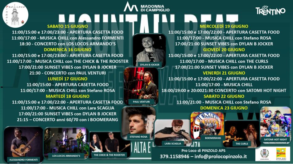 Pro Loco Pinzolo – Manifestazioni a Pinzolo giugno 2024