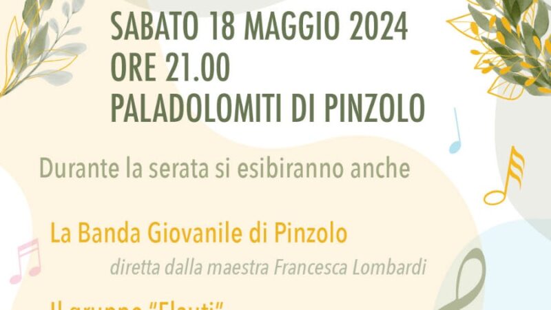 Sabato 18 maggio ore 21 “Concerto di Primavera” della Banda Comunale di Pinzolo al Paladolomiti