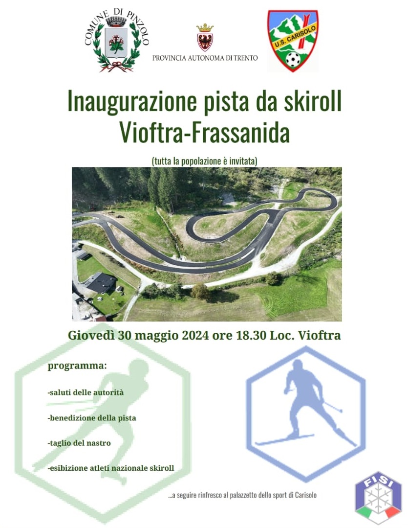 Inaugurazione pista da skiroll Vioftra-Frassanida – Giovedì 30 maggio ore 18.30