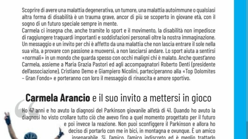 In gara con ParkinsOnMove – VALORE SOCIALE alla Top Dolomites