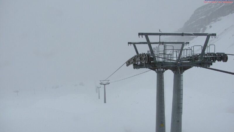 Torna a nevicare al Grostè. Tempo instabile anche nei prossimi giorni