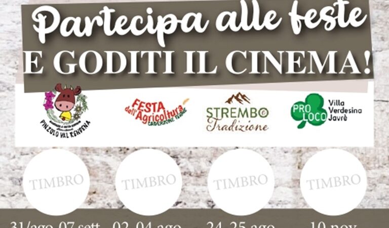 La Val Rendena agricola “fa squadra” e promuove l’iniziativa “Partecipa alle Feste e Goditi il cinema”