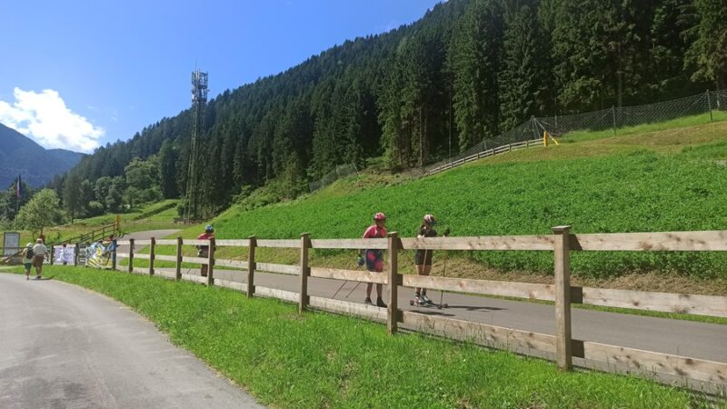 Pinzolo-Carisolo – Le prime squadre agonistiche si allenano sulla pista di Skiroll Vioftra