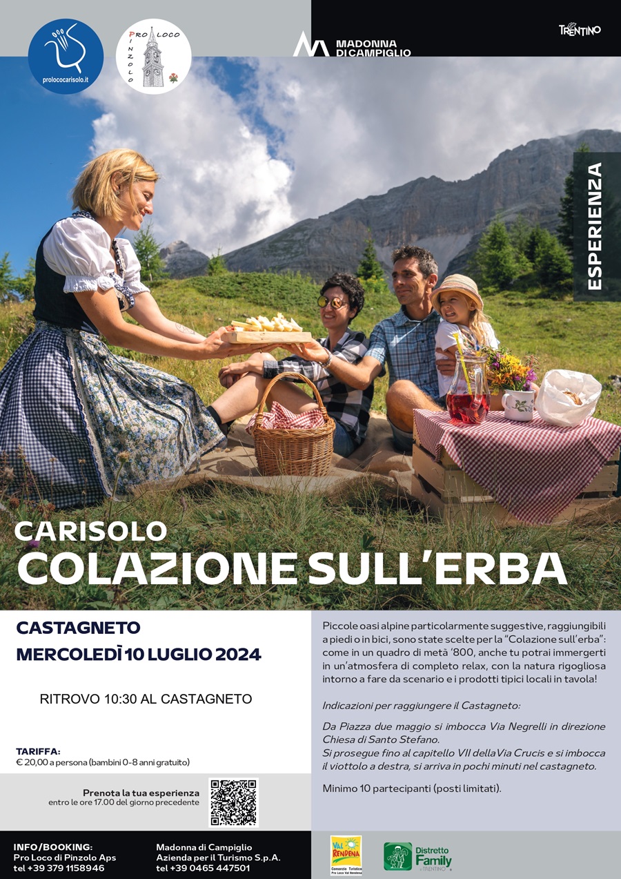 Mercoledì 10 luglio: Colazione sull’erba al Castagneto