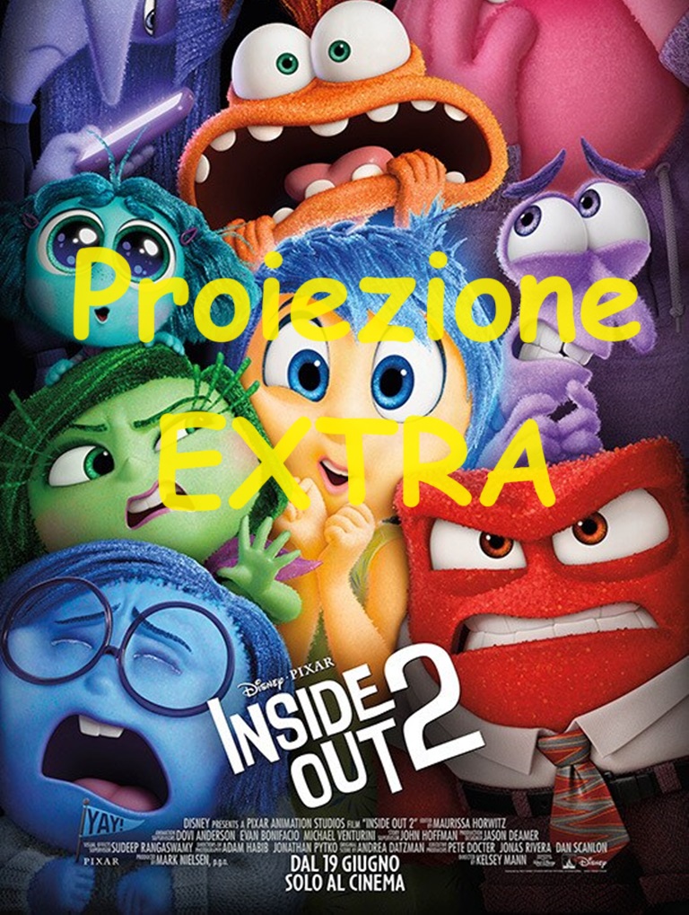 “Inside Out 2” PROIEZIONE EXTRA: Martedì 9 luglio ore 17.30 al Paladolomiti