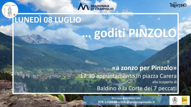 “A zonzo per Pinzolo”: oggi pomeriggio alle 17.30 in piazza Carera si andrà alla scoperta di Baldino