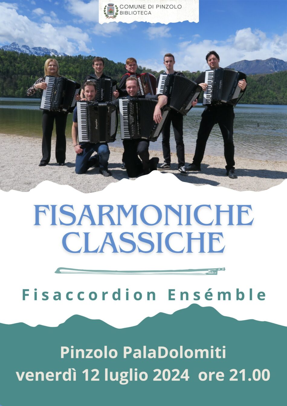 Pinzolo – Musica e Cultura Venerdì 12 luglio ore 21: “Fisarmoniche classiche” Fisaccordion Ensémble