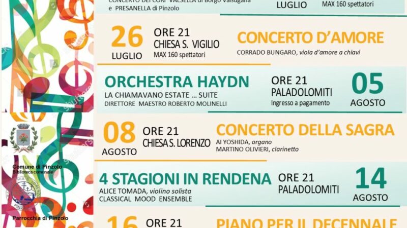 Musica e Cultura – Programmazione Concerti Estate 2024