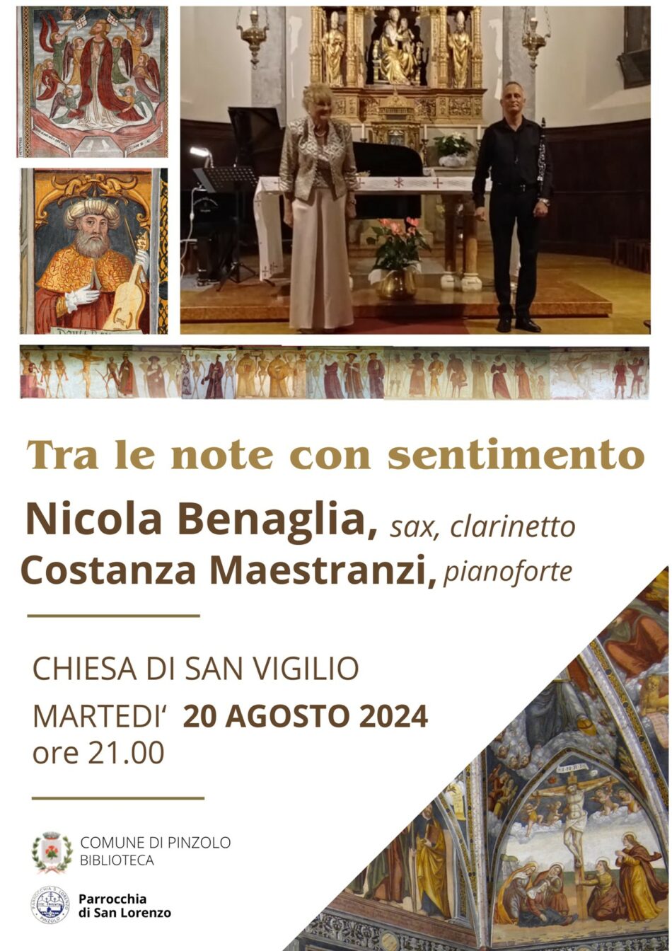 Pinzolo Chiesa di San Vigilio Martedì 20 agosto ore 21 “Tra le note con sentimento”