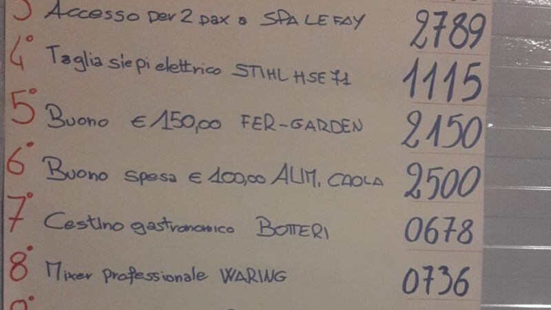 Ecco i numeri vincenti della lotteria di San Lorenzo