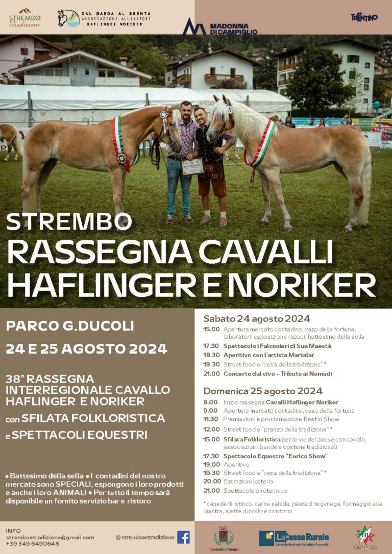Strembo 24-25 agosto 2024 “Rassegna Cavalli Haflinger e Noriker”