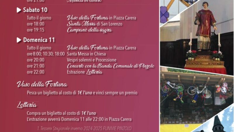 Pinzolo 8-9-10-11 Agosto – “Sagra di San Lorenzo”