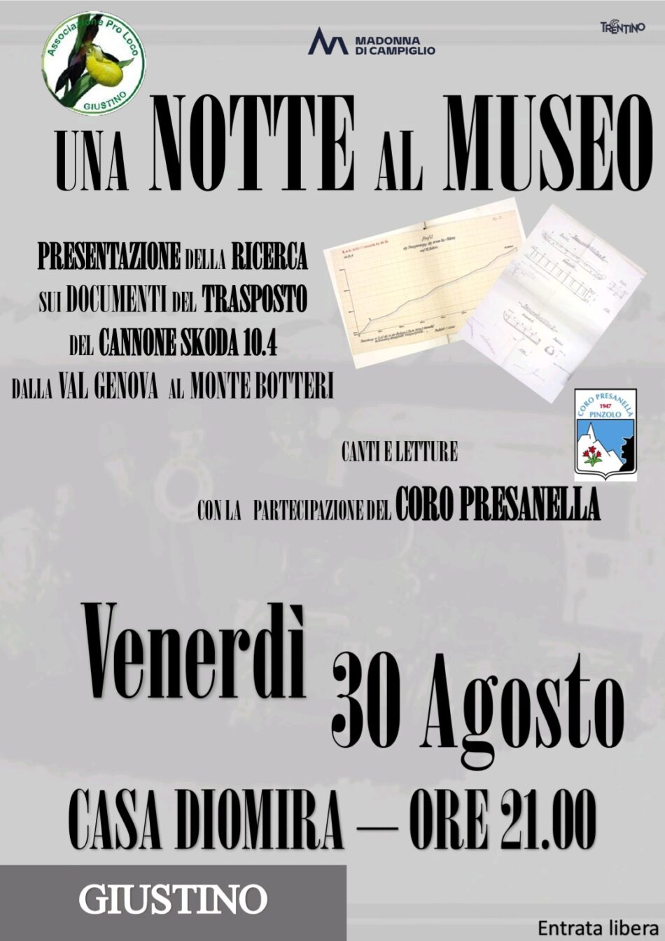 Giustino Venerdì 30 agosto “Una Notte al Museo”