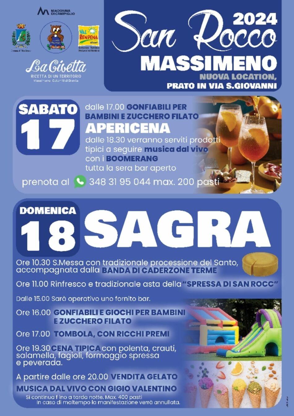 Massimeno 17-18 agosto “Sagra di San Rocco”