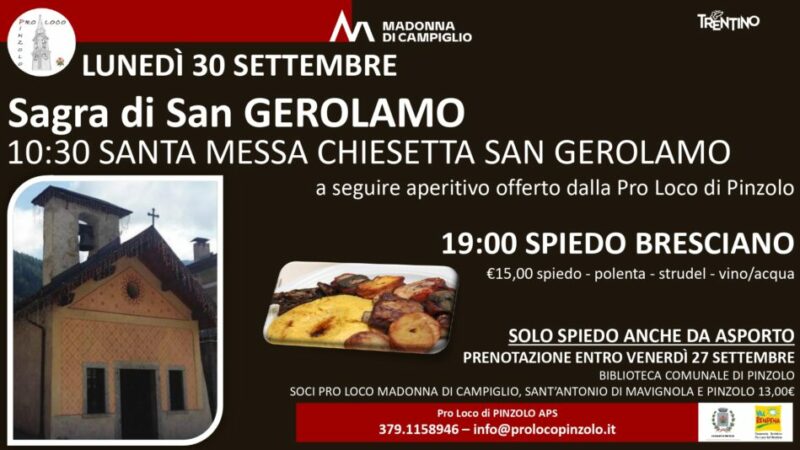 Baldino Lunedì 30 settembre – Sagra di San Gerolamo